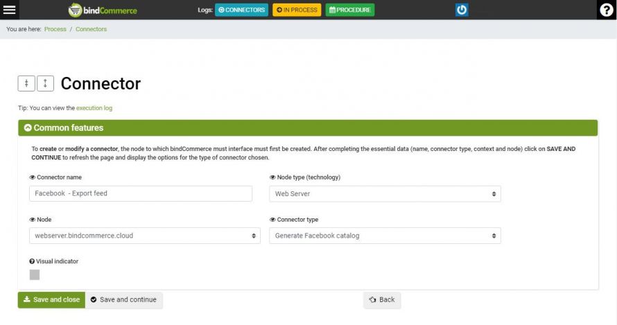 connecor feed exporting